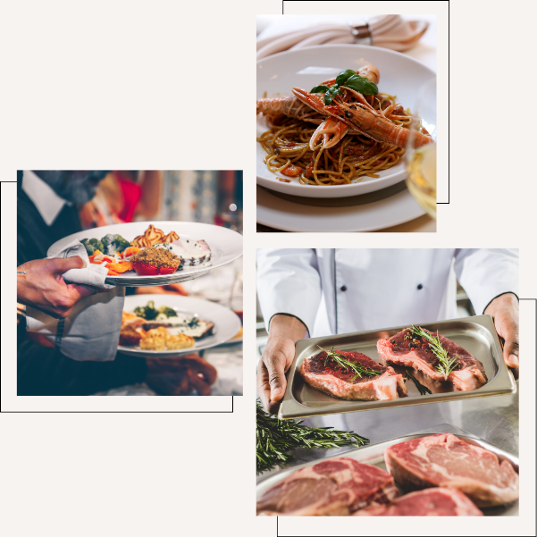 ristorazione commerciale dac con piatti del ristorante
